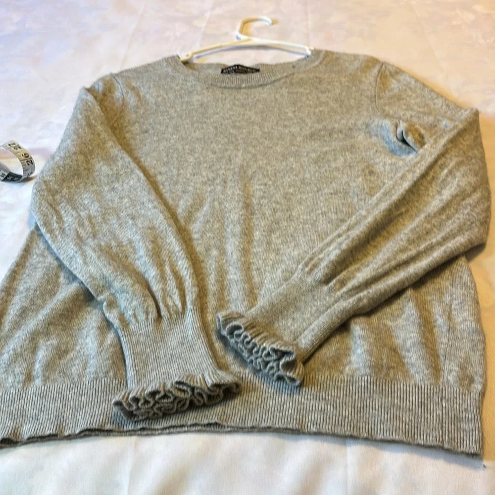 Banana Republic Fine Italian Yarn Filpucci Gray Wool Cashmere Blend Sweater L